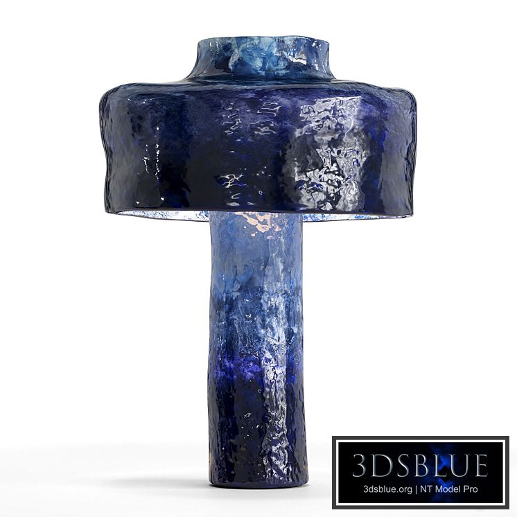 blue ceramic table lamp