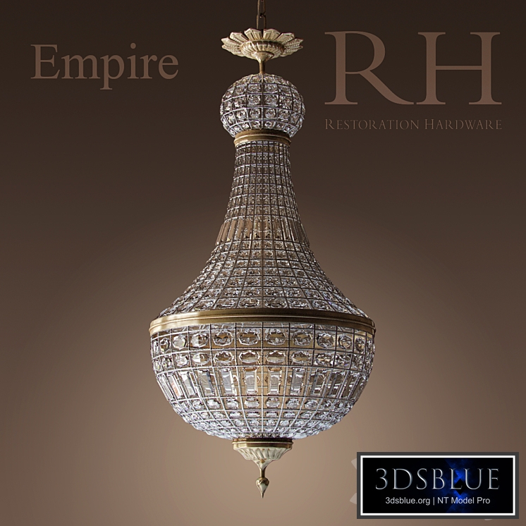 RH mpire crystal chandelier