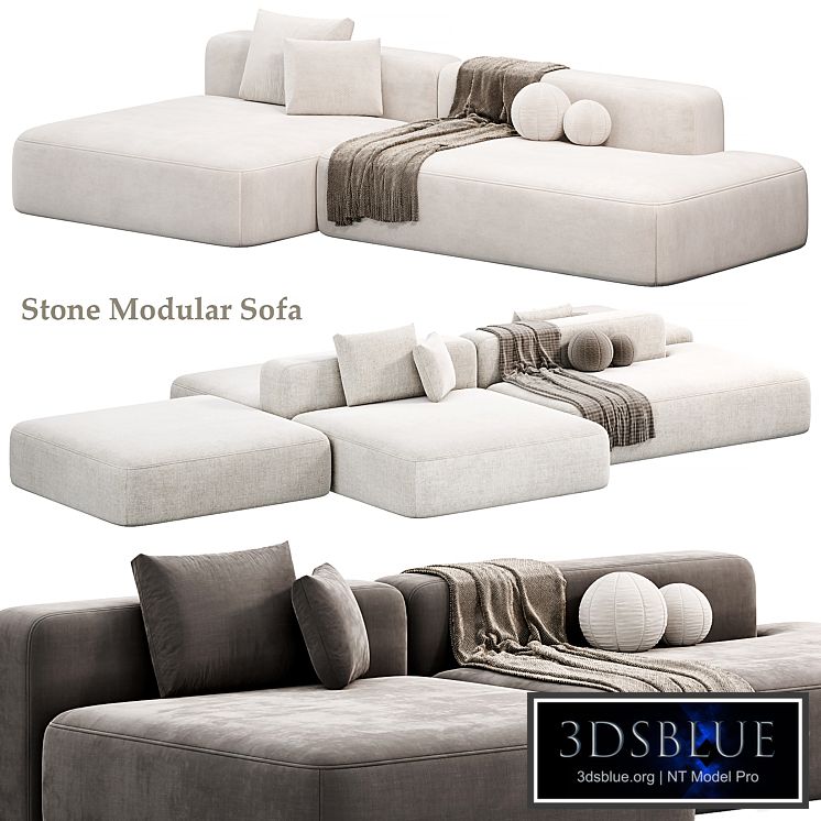 Stone Modular Sofa by Tamamm