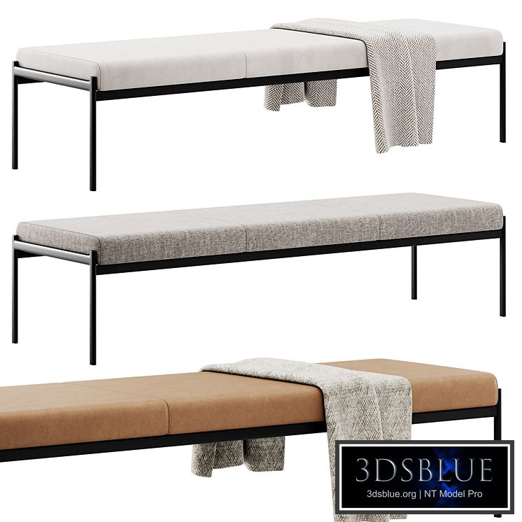 Triple bench Kiki by Artek