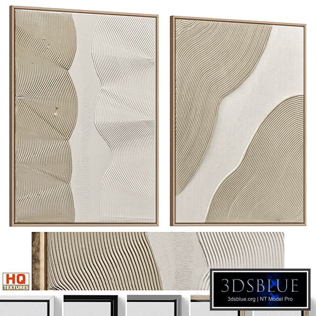 Wabi-Sabi Relief Plaster Wall Art C-917