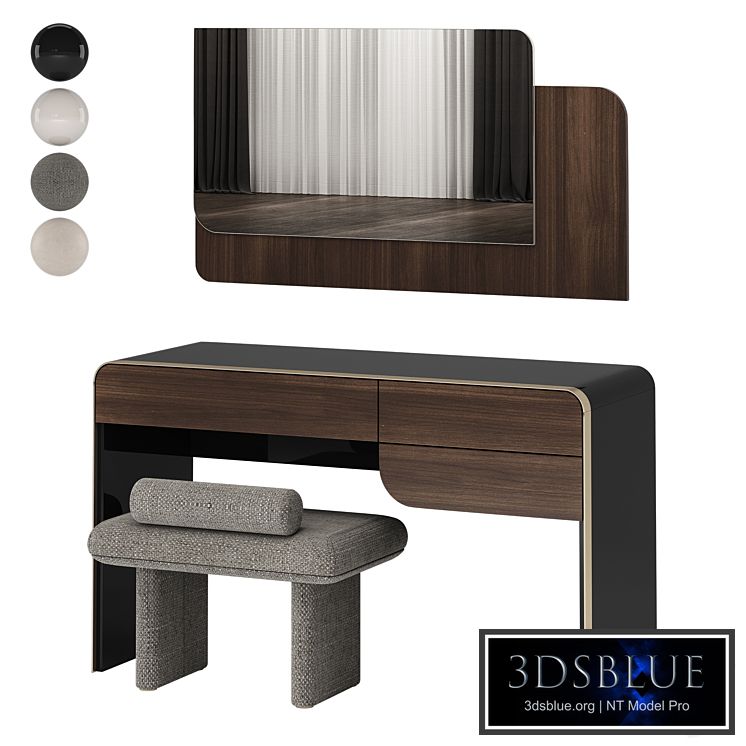 Turri SOUL Dressing Table with ZERO Pouf