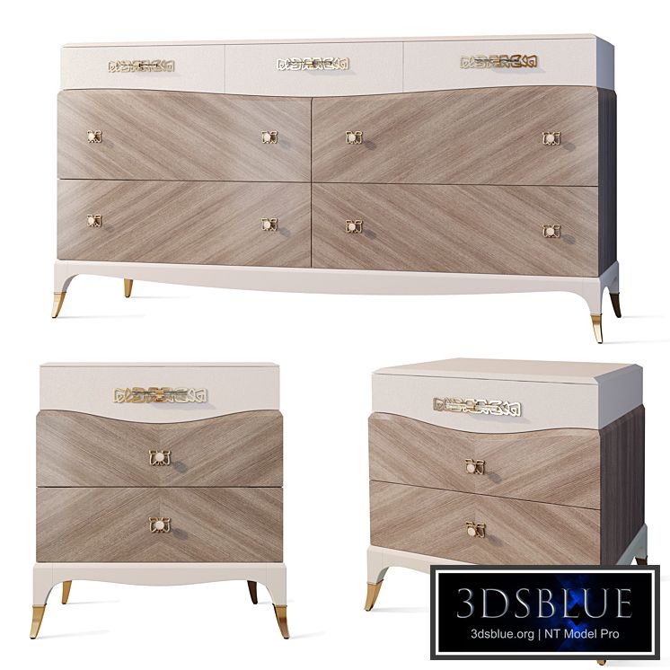 Chest of drawers bedside table Tempo Caracole Classic