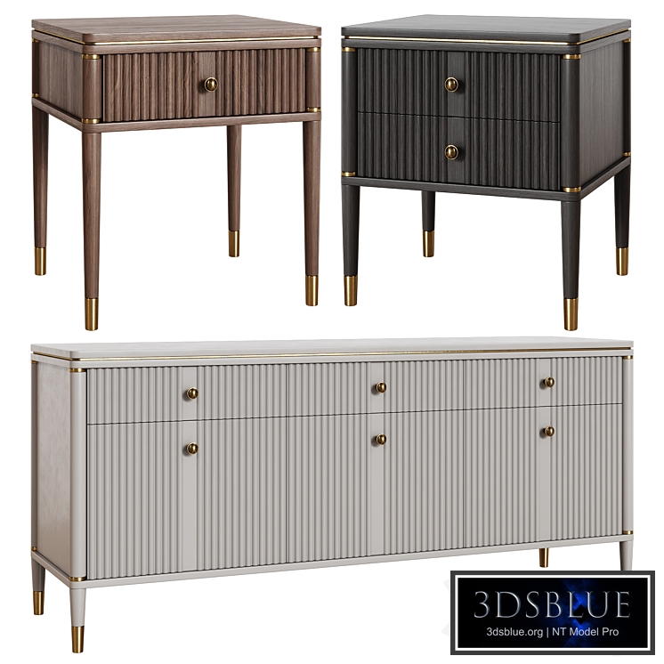 Art Deco chest of drawers and bedside table 09