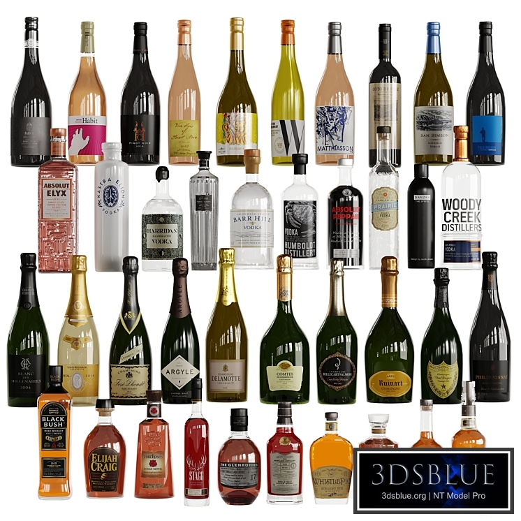 Bottles Vol 6(40 Champagne, Whiskey, vodka and Wines)