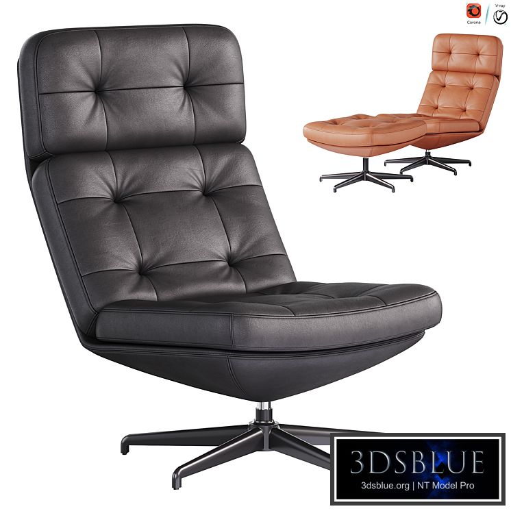 HAVBERG Armchair and ottoman