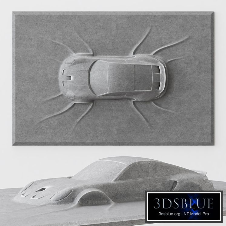 Abstract sculpture Porsche 911 GTS