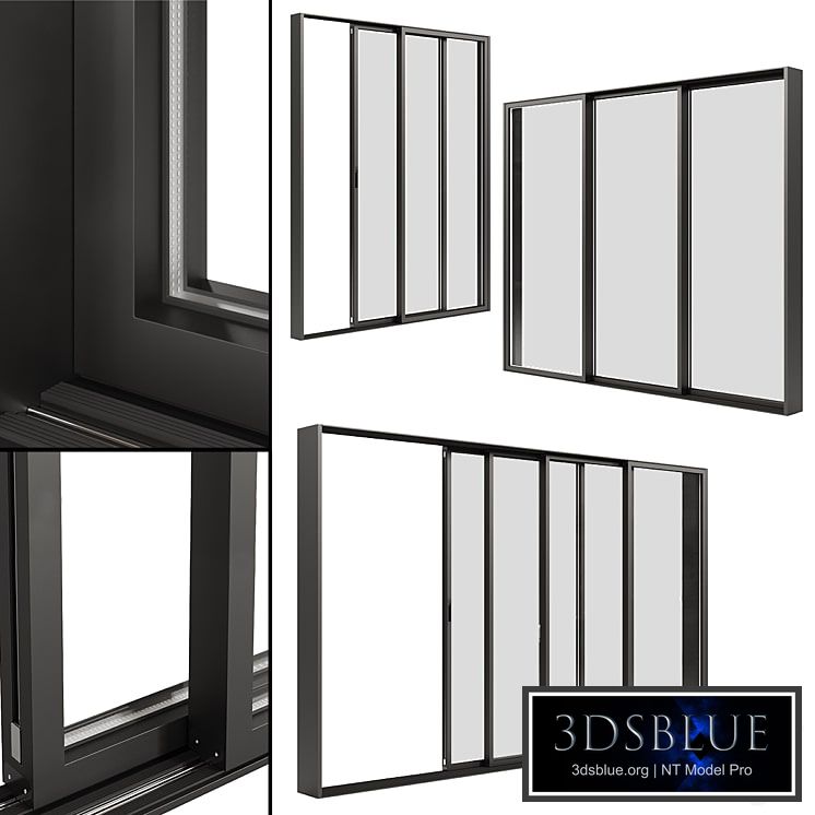 A set of sliding Metal Windows-Doors.
