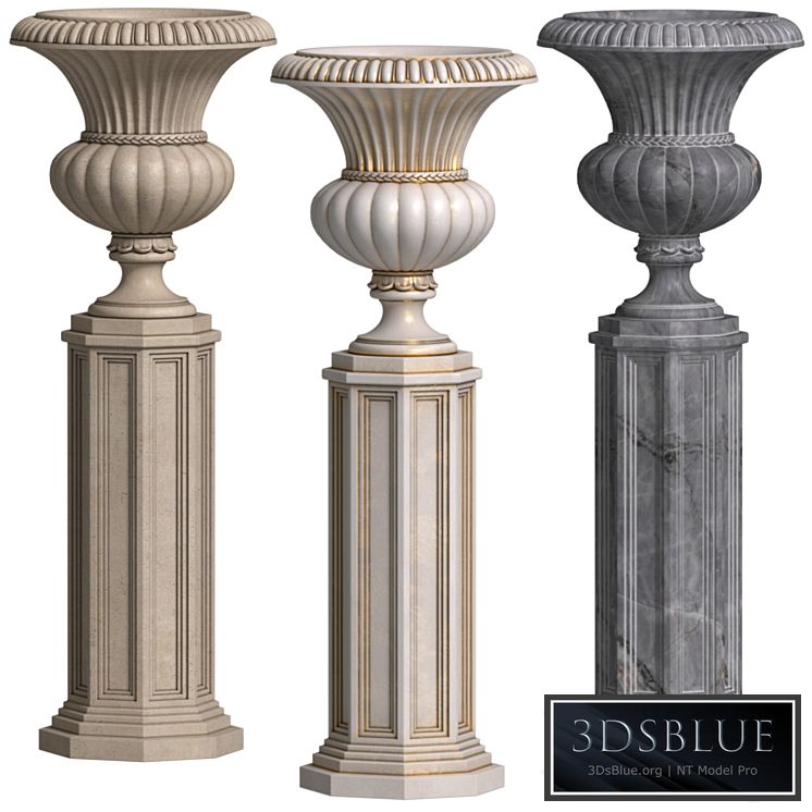 Classical Vase on a Pedestal for decorating the facade.LARGE WICKFORD URN.Classic outdoor Vase.Flowerpot