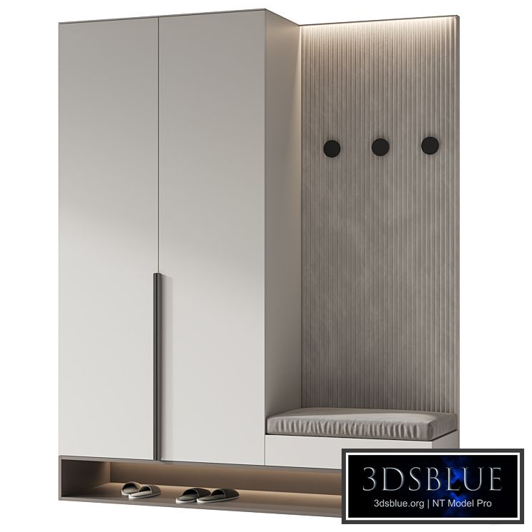 Composition of furniture in the hallway with filling 03