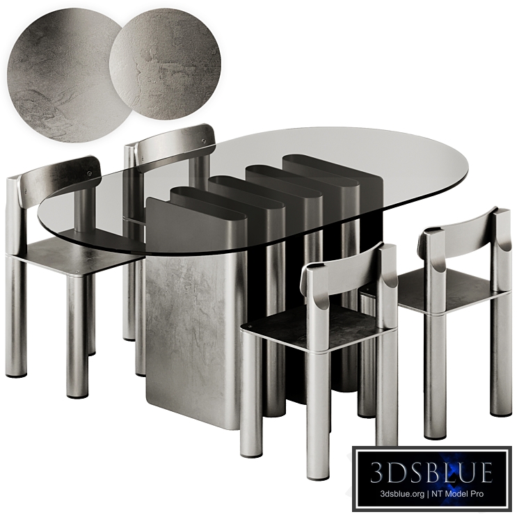 TAVOLO 2 Table by Pulpo and SILO Aluminum chair by Found