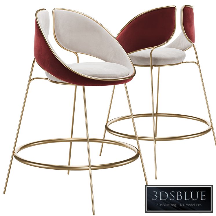 Hyoku Bar Chair Stool by Alma de Luce