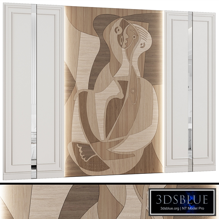 Wall panels "Marquetry" in the neoclassical style