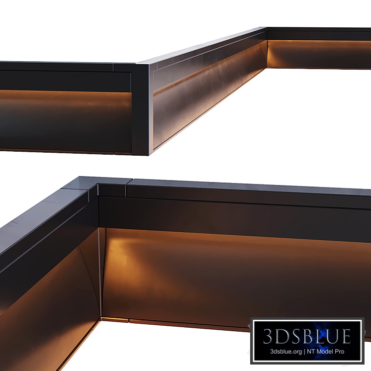 Skirting board with LED lighting