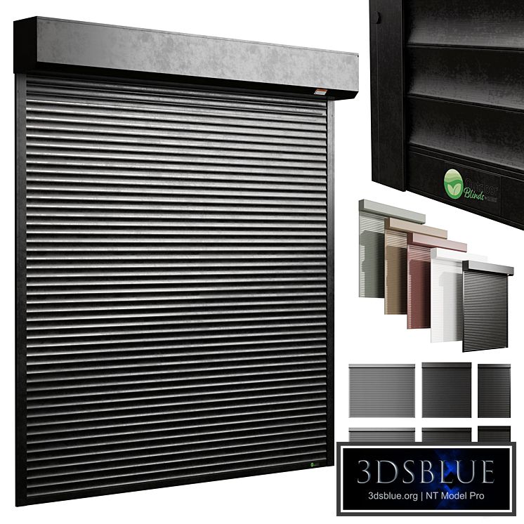 External electric Roller garage shutter - outdoor metal blinds