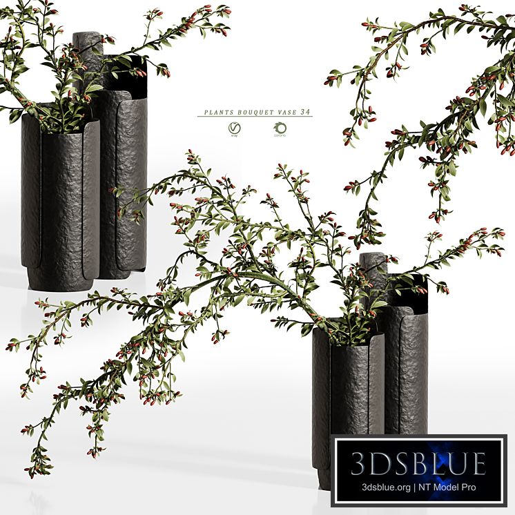 plants bouquet vase 34