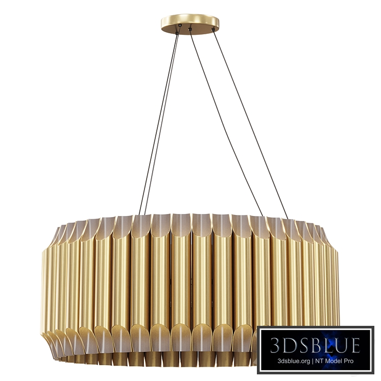 Chandelier GALLIANO ROUND SUSPENSION LIGHT by DELIGHTFULL Gold