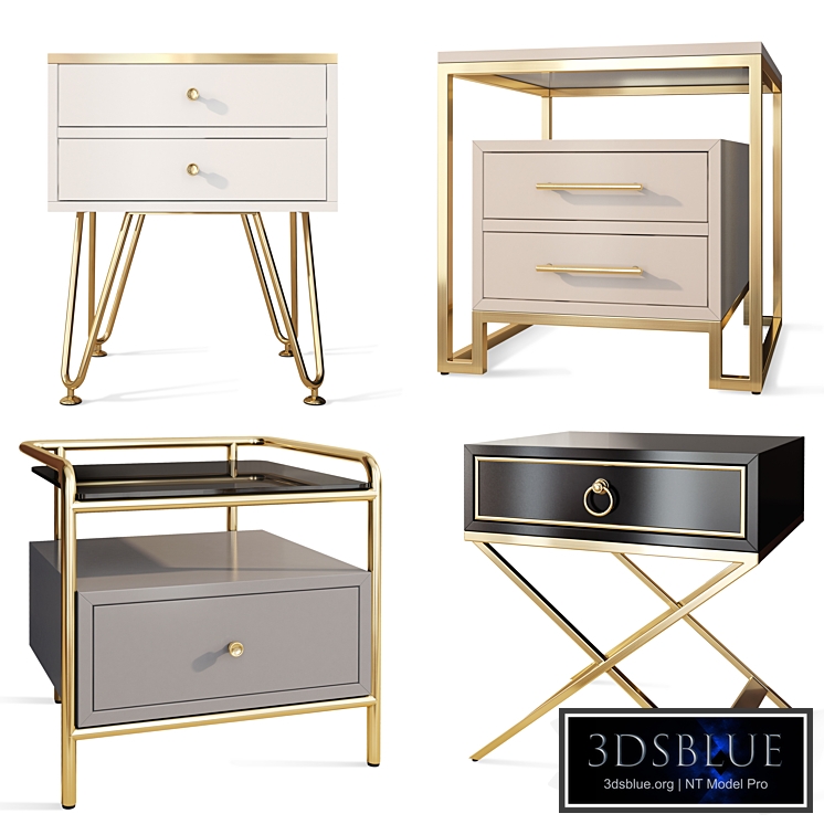 Art Deco bedside table Meravi Dolce Irontav