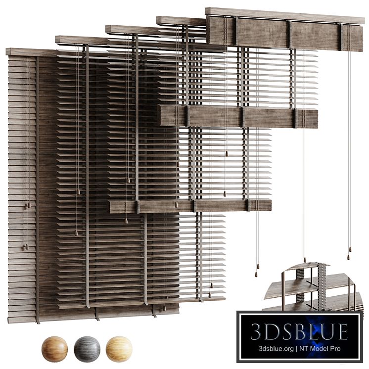Folding wooden blinds