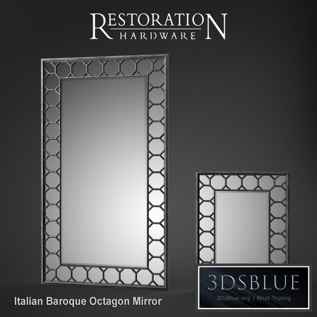 RH Italian Baroque Octagon Mirror
