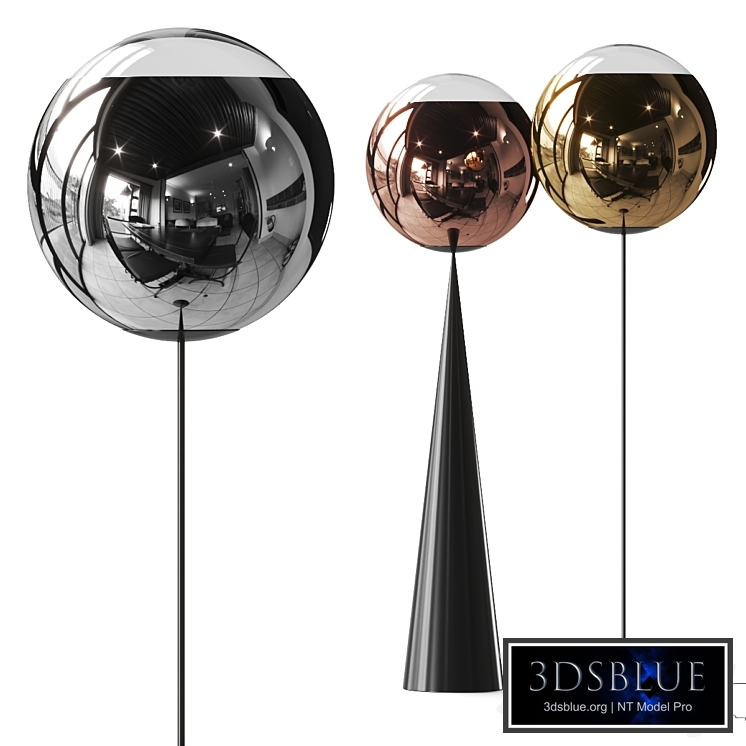 Tom Dixon Mirror Ball Cone Slim & Fat Floor Lamps