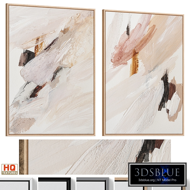 Accent Abstract Neutral Textured Wall Art C-936
