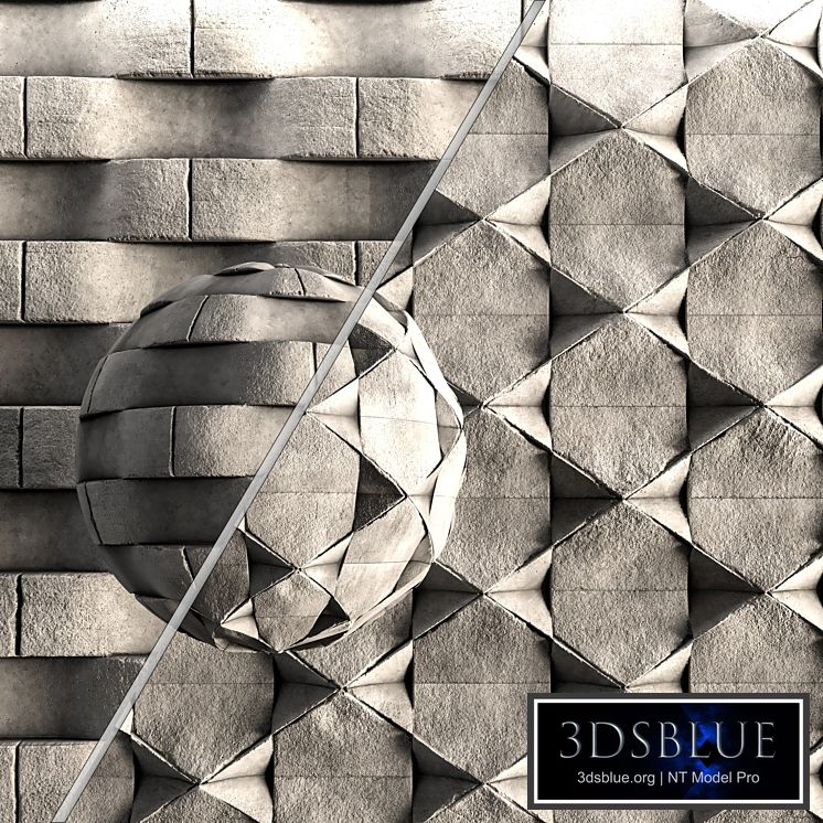 3D Concrete decorative wall panel -vol.12