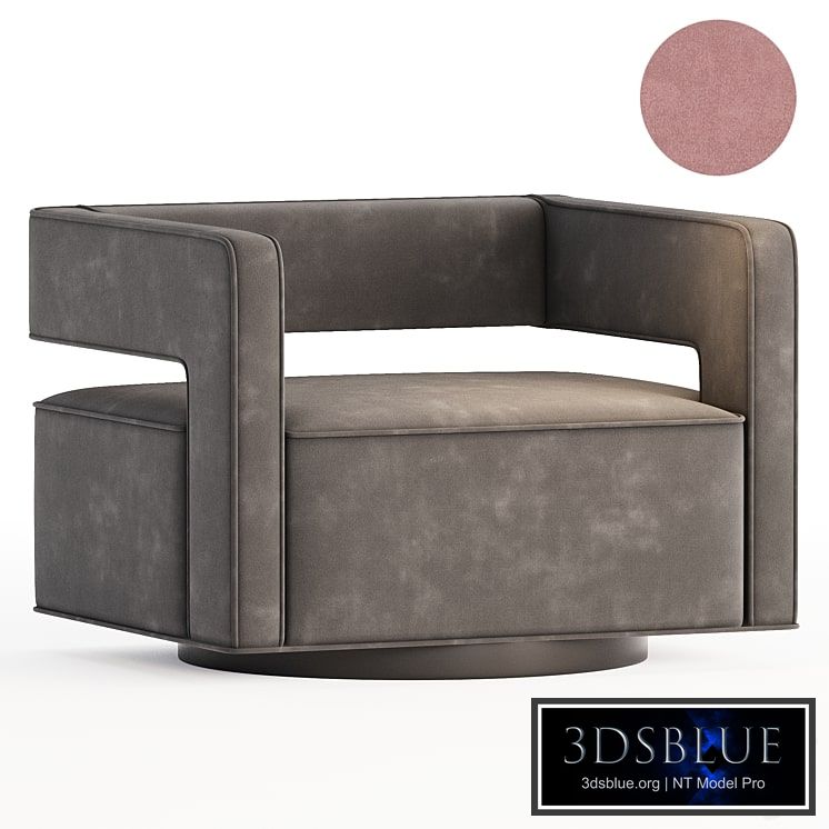 Booth Performance Velvet Swivel Armchair