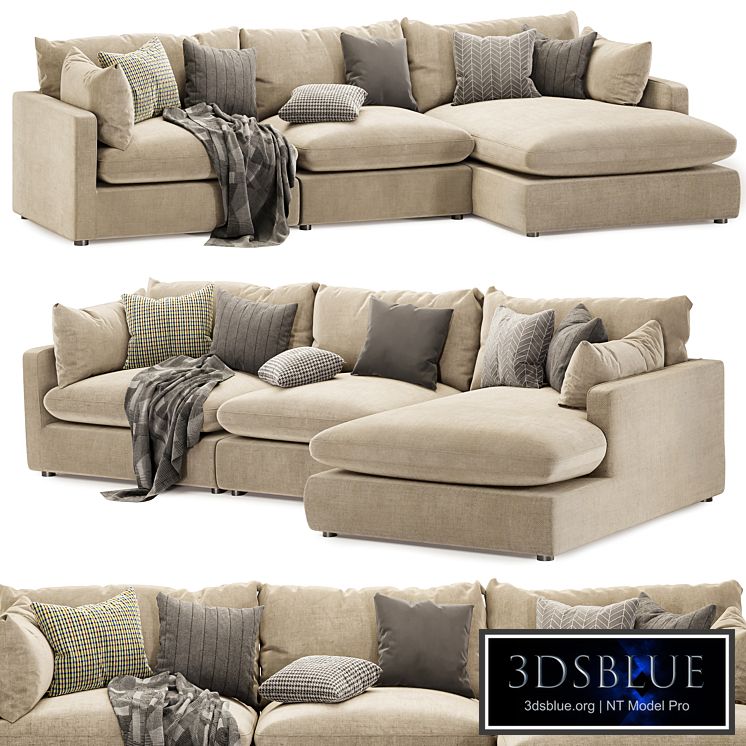 Sophie 3 Piece Modular Sofa Chaise