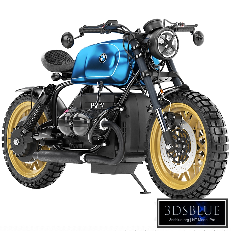 blue motorcycle