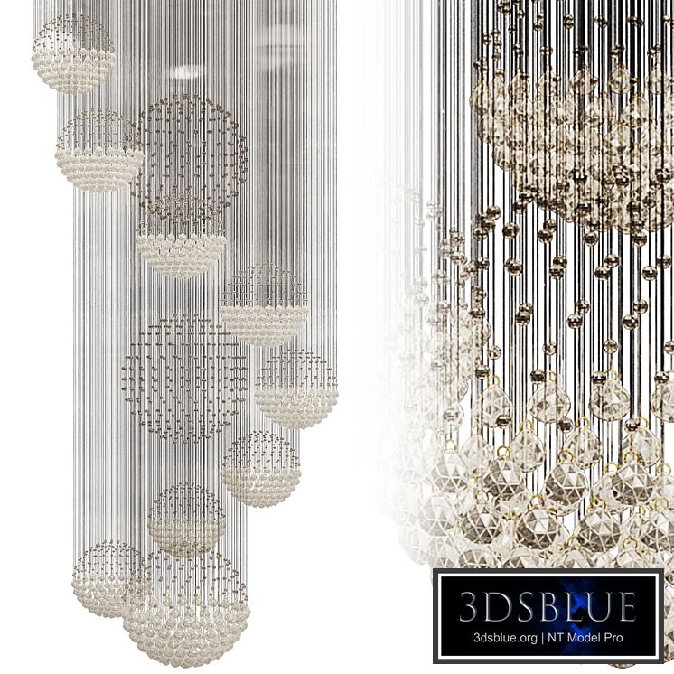 Siljoy Spiral Crystal Chandelier Solar Shape