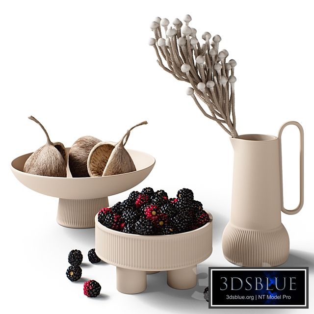 Decorative set 77 Blackberry and brunia