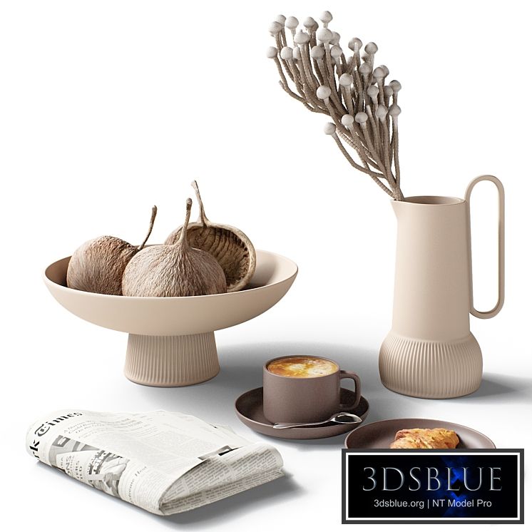 Decorative set 77 Coffee and newspaper