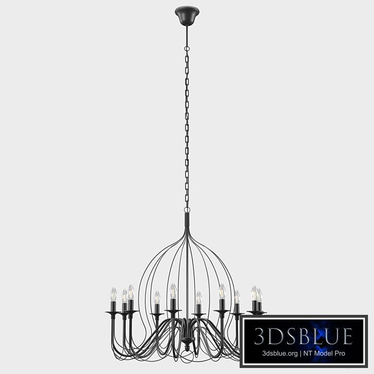 Chandelier Classical Sail on chain RS117/10 "Katerina",10xE14 60W D75xH90