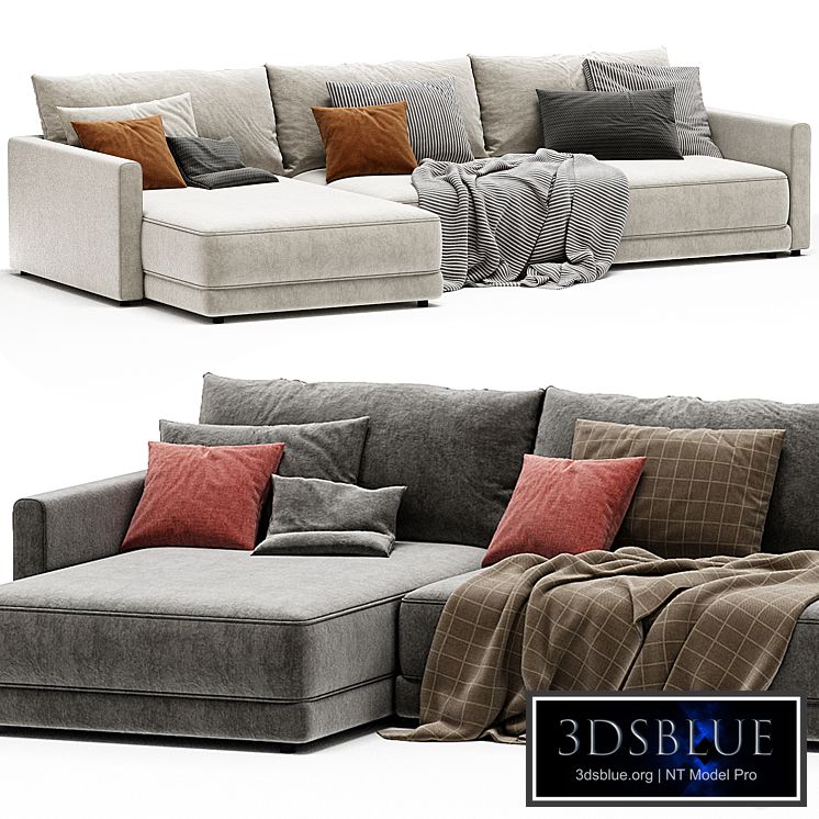 Gather Deep 2 Piece Left Arm Wide Chaise Sectional Sofa