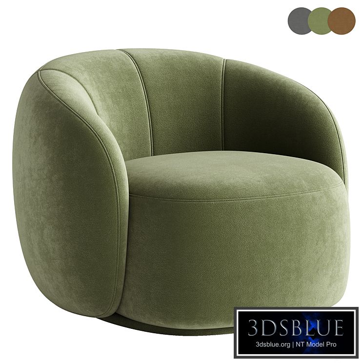 Curved Lounge Chair - Merlot