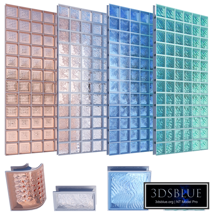Glass blocks set 02