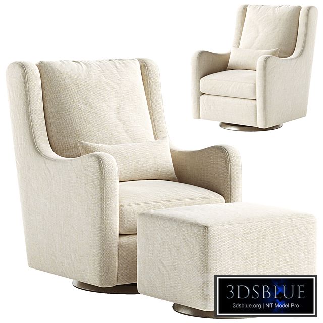 Milo Nursery Glider Chair and Ottoman