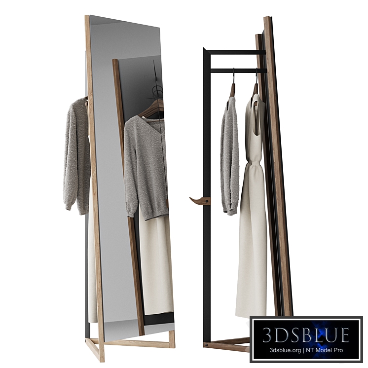 Floor mirror with hanger Hugo