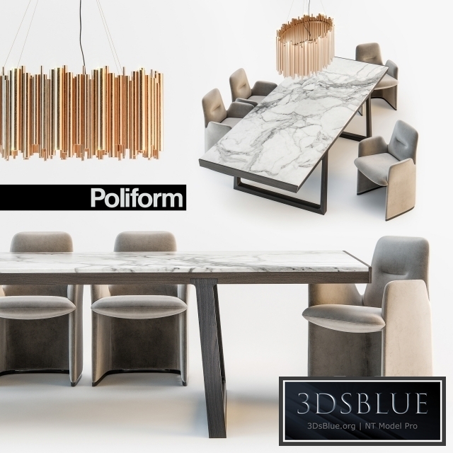 Poliform Guest chair Opera table