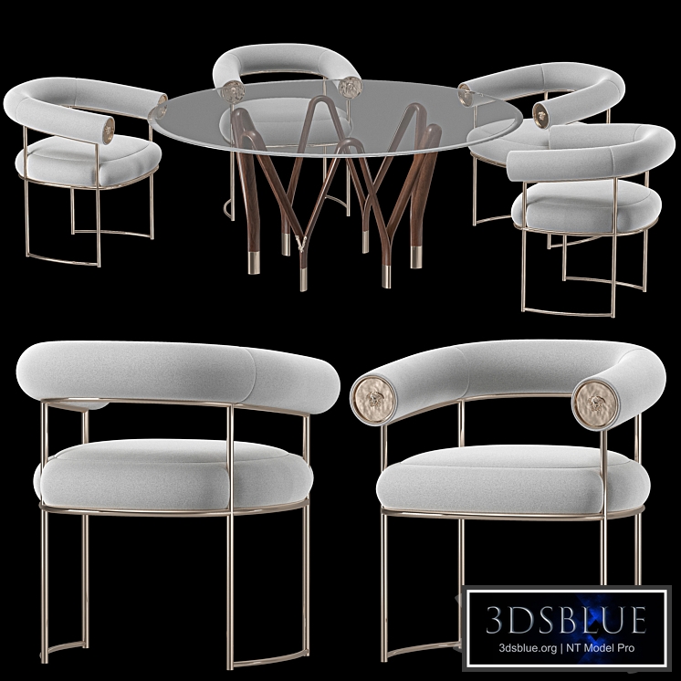 versace medusa carezza dining table and chair