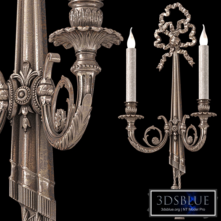 proantic Pair Of Bronze Wall Light