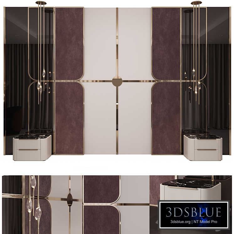 Headboard. Wall panel