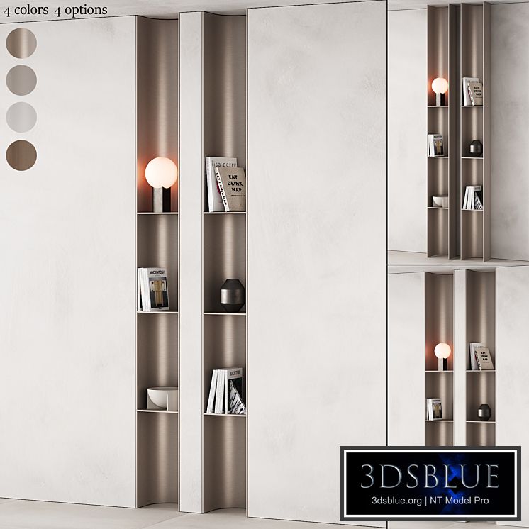 416 bookcase and rack 09 halfround semicircle arc modular shelfs 02