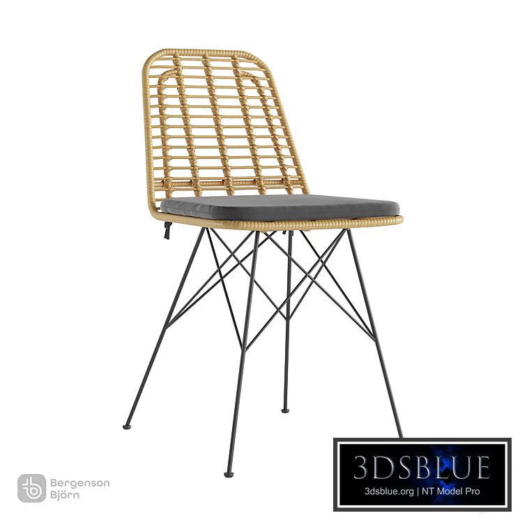 Chair Vetle Flat, rattan, Bergenson Bjorn