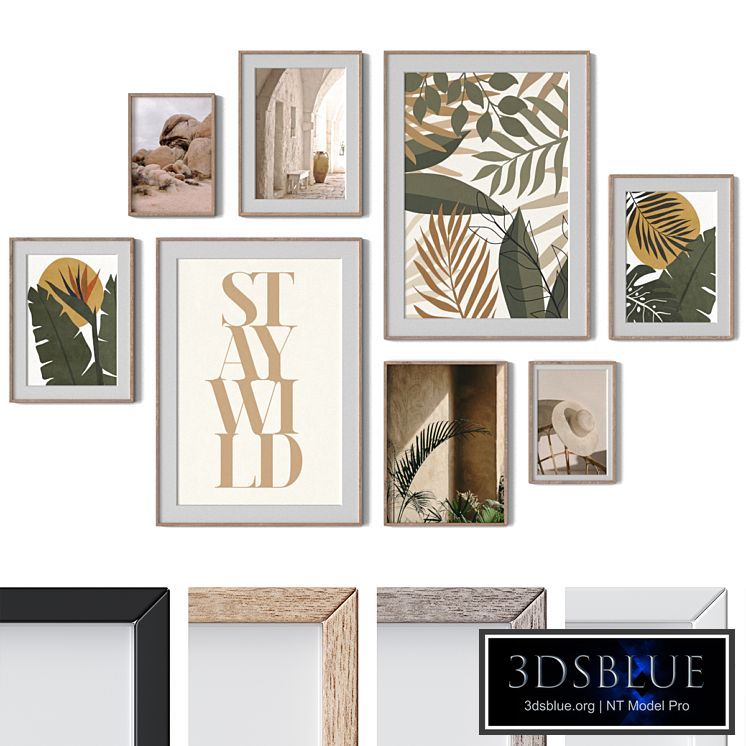 Set of 8 wall paintings 2749