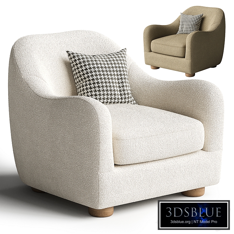 Bacio Cream Boucle Lounge Chair