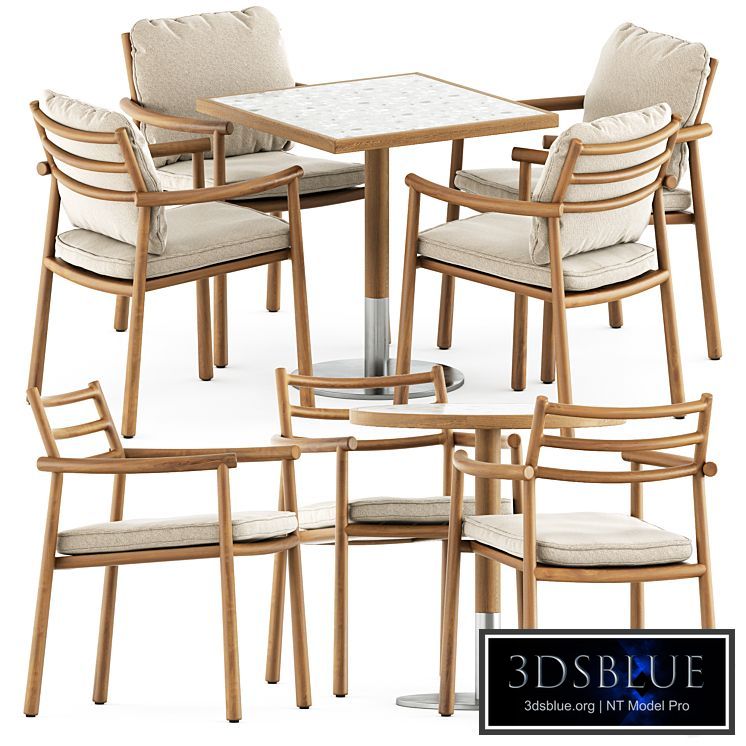 Ukiyo armchair by Tribu and and Briscola table by Miniforms