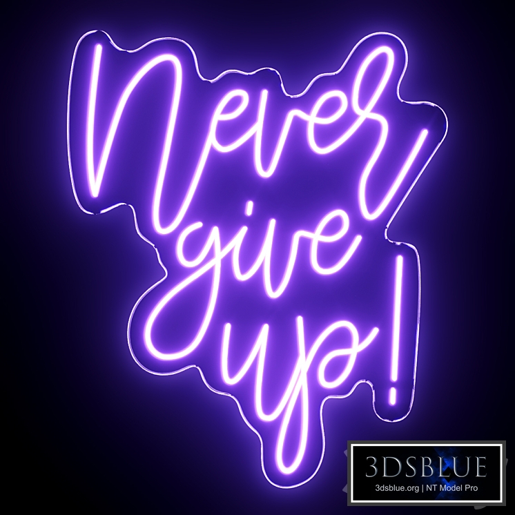 Never Give Up Neon Sign