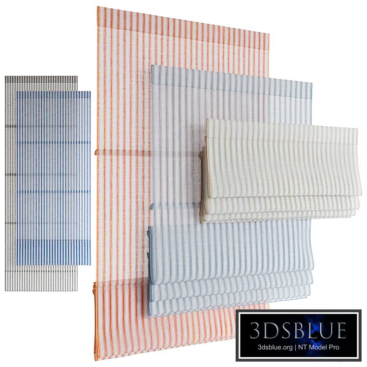 Roman Curtains 197 | Sheer Fabric | Stripes